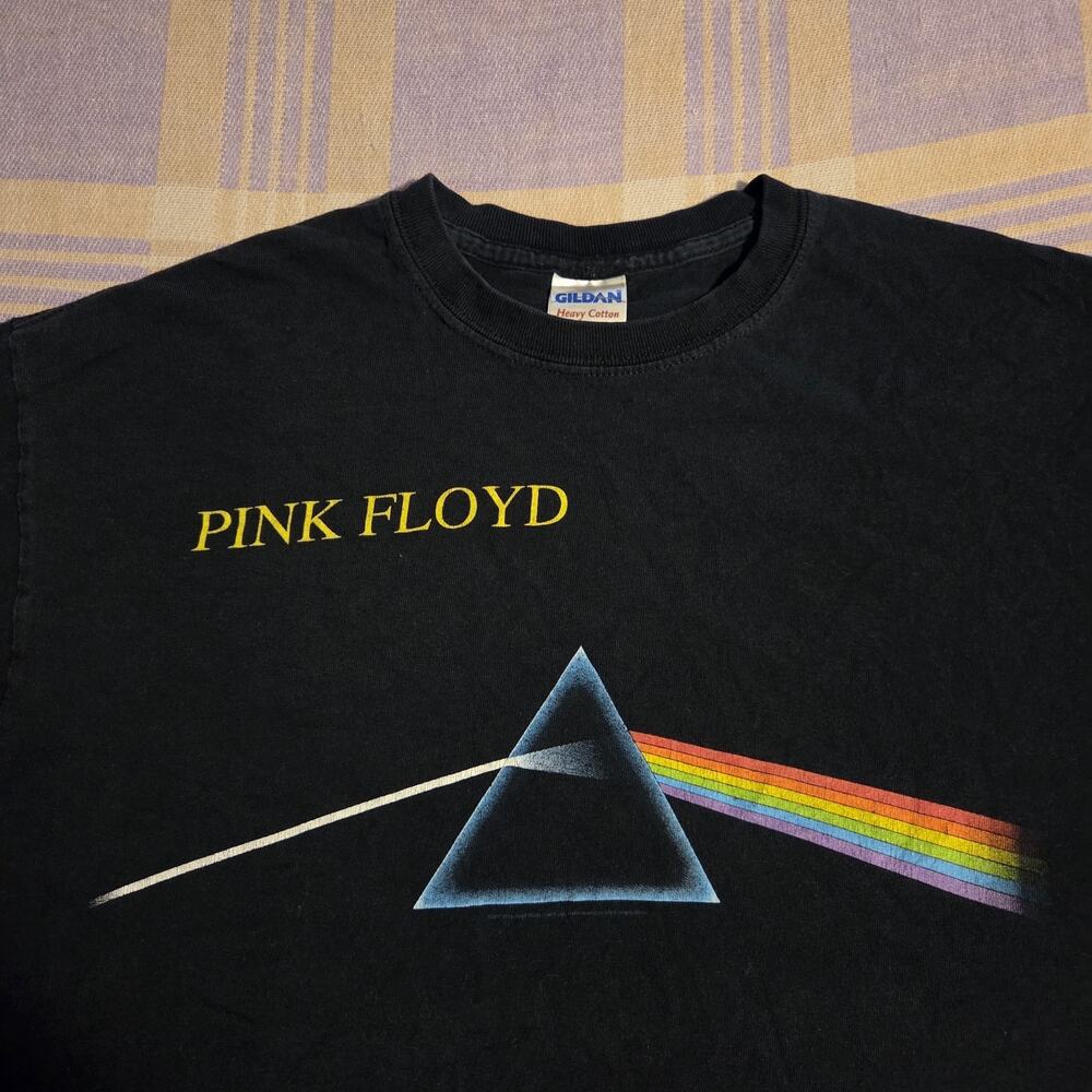 Vintage Pink Floyd Dark Side of The Moon Black Band T Shirt Size Medium Y2k 90s
